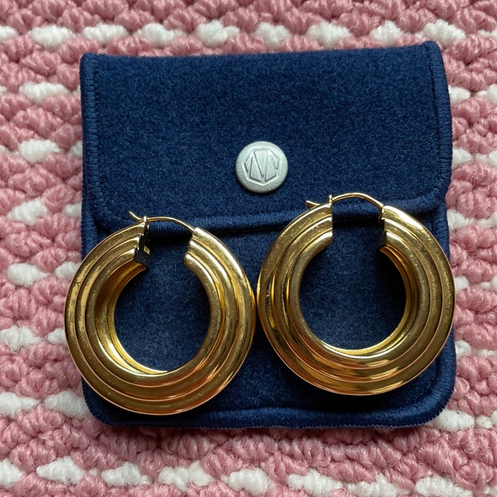 Missoma Large Chunky Ridge Hoop Earrings